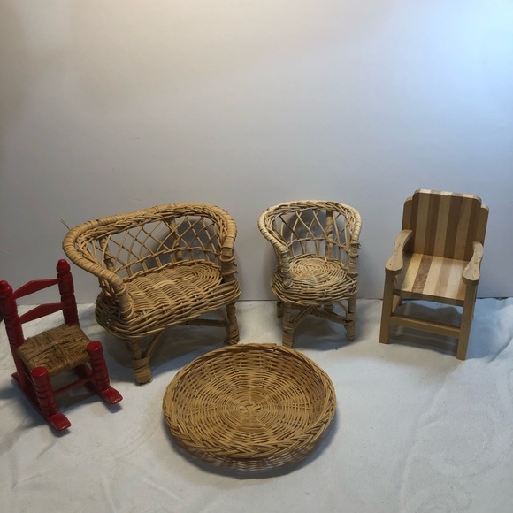 Doll Chairs wicker chair Vintage from 1980s - Picture 12 of 12
